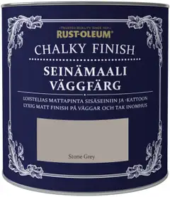 Rust-Oleum Chalky Finish 2,5l seinämaali vesiohenteinen runsaspigmenttinen harmaa - 1