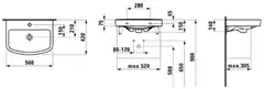 Laufen Kompas pesuallas 56cm - 2