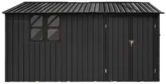 Fornorth pihavarasto ikkunalla 375x286x162cm, musta - 7
