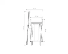 Tuulimylly grafiitin harmaa, 69x30x32cm - 3