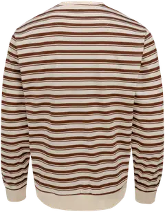 House miesten raidallinen trikoopaita 195H312403 - Coffee/off-white stripe - 2