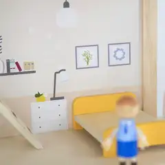 Viga Toys puinen kalustettu nukkekoti - 5