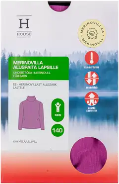 House lasten pitkähihainen aluspaita merinovillaa 230H332543 - 18-3224tcx radiant orchid - 4