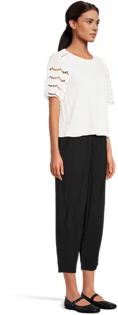 WKLY. naisten pitsihihallinen trikoopusero 213W090136 - WHITE - 4