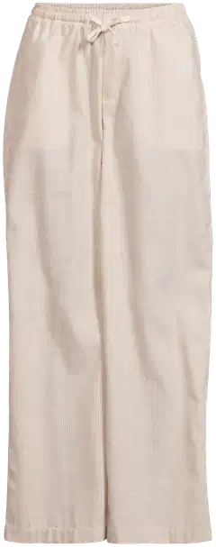 WKLY. naisten leveälahkeiset housut 222W090223 - Beige stripe - 2