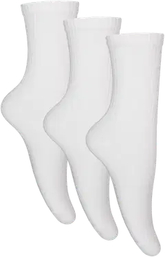 House naisten urheilusukat 214H062309 3-pack - White - 1
