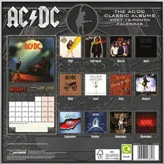 Neliökalenteri AC/DC 2027 30x30cm - 3