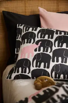 Finlayson pussilakanasetti Elefantti Vapaa 150X210 harmaa-vaal.punainen - 3