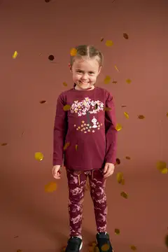 Muumi lasten leggingsit Vilijonkka 593467 - burgundi - 2