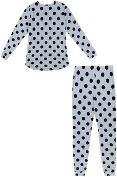 Actuelle naisten pyjama 212A382514 - Grey aop - 2