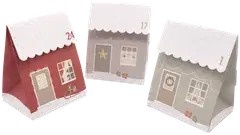 J.K. Primeco DIY-Joulukalenteri Talot punaharmaa 24kpl - 2
