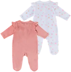 TEX BABY vauvojen terällinen velour-potkupuku I967126 - pink - 2