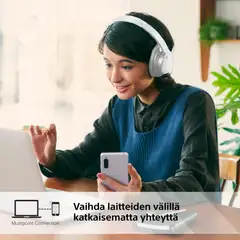 Sony langattomat vastamelusankakuulokkeet WH-CH720NW valkoinen - 6