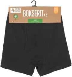 Black Horse miesten bokserit Basic 1/2-lahje 2-pack - MUSTA - 2