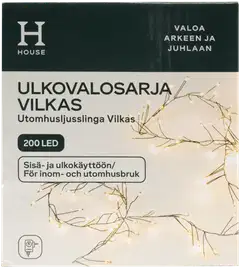 House ulkovalosarja Vilkas 200 LED musta - 1