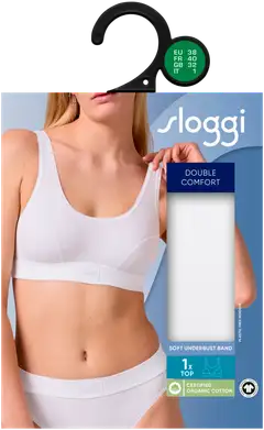 Sloggi naisten Double Comfort T H Top - 0003-WHITE - 3