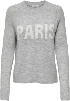 JDY naisten pehmeä PARIS -neule Jdycity - Light Grey melange - 1