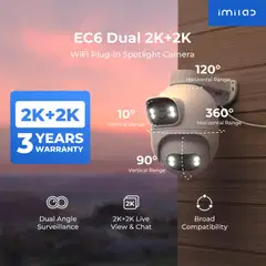 Imilab EC6 Dual 2K+2K WiFi -valvontakamera kahdella objektiivilla ulkokäyttöön CMSXJ68A - 12