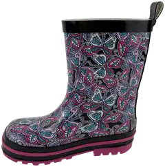 Ciraf lasten kumisaappaat Butterfly RB - black/pink - 4