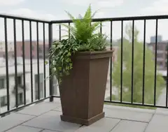 Miljöörakennus kartioruukku 40x40x60cm tummanharmaa - 4