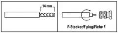 Hama F-liitin uros, 6,8 mm, kierrettävä, 2 kpl - 2