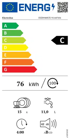 Electrolux astianpesukone ESZ89400UX 60cm teräs - 9