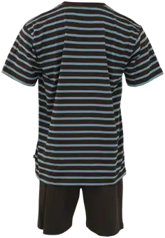 RATIA miesten shortsipyjama - musta/turkoosi - 2