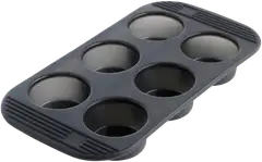 Mastrad muffinsivuoka 6 kuppia musta - 1