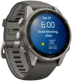 Garmin Fenix 9 43 mm titaani- ja kivenharmaa urheilukello - 6