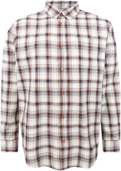 House miesten ruuduullinen kauluspaita 194H032610 - Orange check - 1