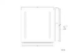 Tammiholma valopeili CORK pistorasioilla 60x60 cm - 2