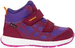 Viking lasten Gore-Tex välikausikenkä Veme Mid - Burgundy/Violet - 1