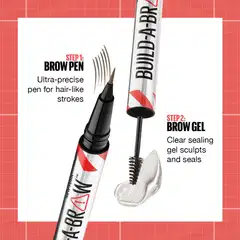 Maybelline New York Build-a-Brow Pen 257 Medium Brown kulmakynä - Ash Brown - 5