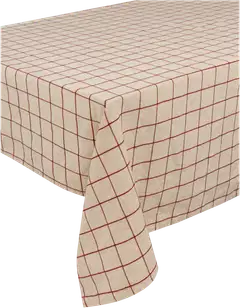 House pöytäliina Ruutu 140x240 cm punainen/beige - 1
