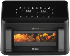 Sencor dual air fryer kiertoilmakypsennin SFR 9650BK musta - 1