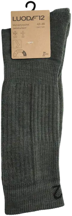 Luode12 unisex merinovillaiset metsästyssukat 79710 - metsänvihreä - 6