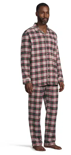 London Fog miesten flanellipyjama 191L422633 - RED/BEIGE - 5