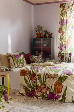 Vallila satiinipussilakanasetti Kukoistus 150x210+50x60 cm terrapurple - 2