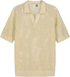 WKLY. miesten lyhythihainen neulepoolopaita 195W152514 - Cream - 1