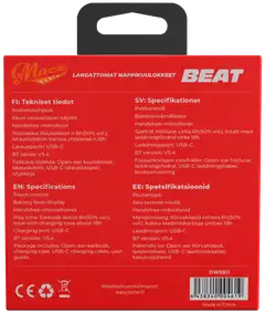 Macs langattomat open-ear nappikuulokkeet Beat musta - 4