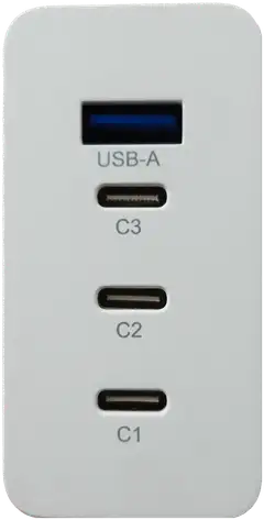 Wave 100W Pikalataava Super Si -verkkolaturi, 3 x USB Type-C + 1 x USB-A, Valkoinen - 2