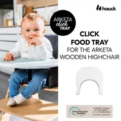 Hauck tarjotin syöttötuoliin Arketa Click Tray valkoinen - 14