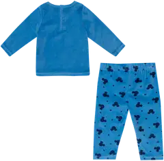 Disney vauvojen kaksiosainen pyjama samettiveluuria Mikki Hiiri ZH03064 - Sininen - 3