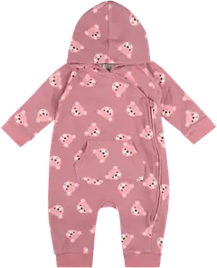 Ciraf vauvojen collegehaalari Nalle - pink bear face aop - 1