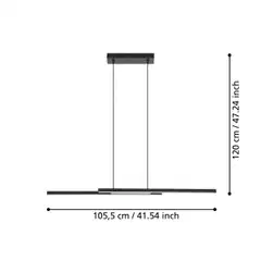 EGLO Riippuvalaisin connect.z Fraioli-Z led 105cm 2x16W musta - 5
