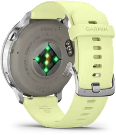 Garmin Venu 4 – 45 mm, Hopeanvärinen ja sitruunankeltainen silikonihihna - 8