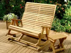 Riku tupla jousikeinu, istuinleveys 110cm, kestopuu vihreä - 2