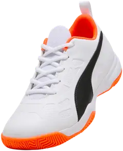 Puma lasten sisäpelikengät Tenaz Jr - Puma White-Puma Black-Orange - 6