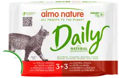 Almo Nature Daily monipakkaus kana-nauta & kana-ankka 6 x 70 g - 1