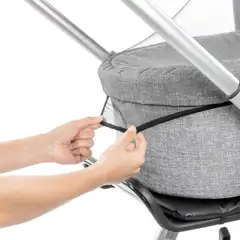 Reer hyönteisverkko lastenrattaisiin, musta - 2